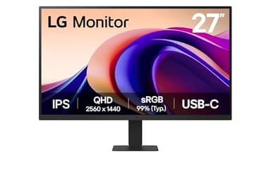 LG 27U631A-B Ecran PC bureautique 27" - Dalle IPS résolution QHD (2560x1440), 5ms 100Hz, HDR 10, sRGB 99% (CIE1931), inclinable, HDMI 2.0, USB-C (15W)