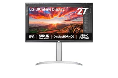 LG Ultrafine™ 27UP850K-W Ecran PC 4K 27" - Dalle IPS résolution UHD (3840 x 2160), 5ms GtG 60Hz, DisplayHDR™ 400, DCI-P3 95% (CIE1976), Mode Lecture, inclinable, réglable en Hauteur