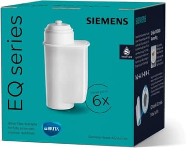 Siemens Brita Intenza TZ70063A Lot de 6 filtres à eau pour machines à café encastrées EQ Series Blanc