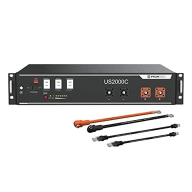 Pylontech 1 batterie LiFePO4 US2000C 2,4 kWh avec jeu de câbles de raccordement à l'onduleur