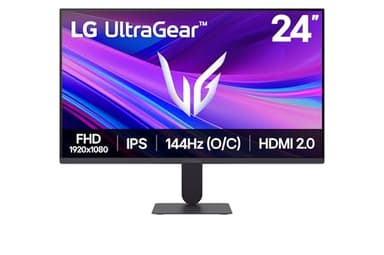 LG Ultragear™ 24G411A-B.AEU Ecran PC Gaming 24" - Dalle IPS résolution FHD (1920x1080), 5ms GtG 144Hz, HDR 10, sRGB 99% (CIE1931), AMD FreeSync, inclinable, DisplayPort 1.4, HDMI 2.0