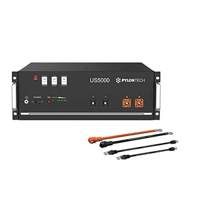 Pylontech 1x Batterie LiFePO4 US5000 4,8kWh avec kit de câbles de connexion pour onduleur