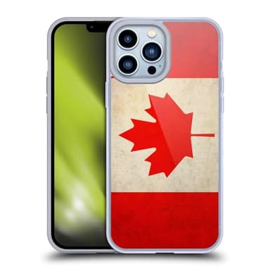 Head Case Designs Canada Canadian Maple Leaf Drapeaux Vintage Coque en Gel [Protection de Qualité Militaire] Compatible avec Apple iPhone 13 Pro Max Et Compatible avec MagSafe