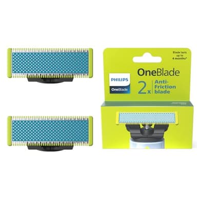 Philips OneBlade First Shave lame, pour tous les modèles OneBlade et OneBlade Pro, pour peau très sensible du visage, 2 pièces (modèle QP225/50)