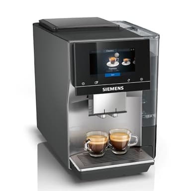 SIEMENS, machine à café à grain entièrement automatique, EQ700, écran iSelect, coffeeWorld, avec Cold Brew et Slow Brew, cappuccinatore, Home Connect, gris anthracite, TP715R01 classic